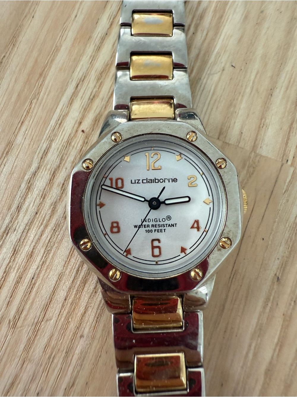 Liz Claiborne ladies two toned watch NEW BATTERY